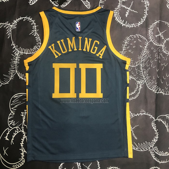 Camiseta Golden State Warriors Jonathan Kuminga NO 00 Ciudad 2018-19 Azul